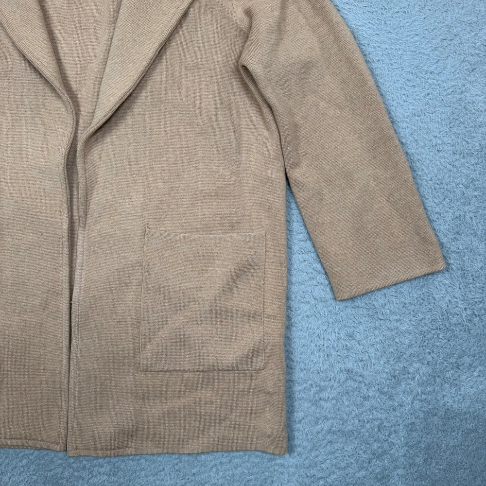 J.Crew Women Medium Camel Tan Knit Blazer Cardigan Merino Wool Cotton Blend NWT - Picture 5 of 11